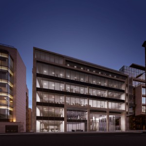 Three Park Place exterior night CGI
